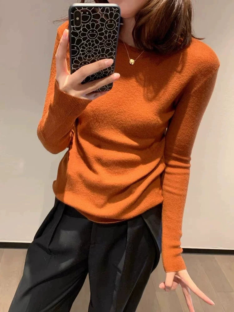 【再入荷】シースルーウールリブニット 1293