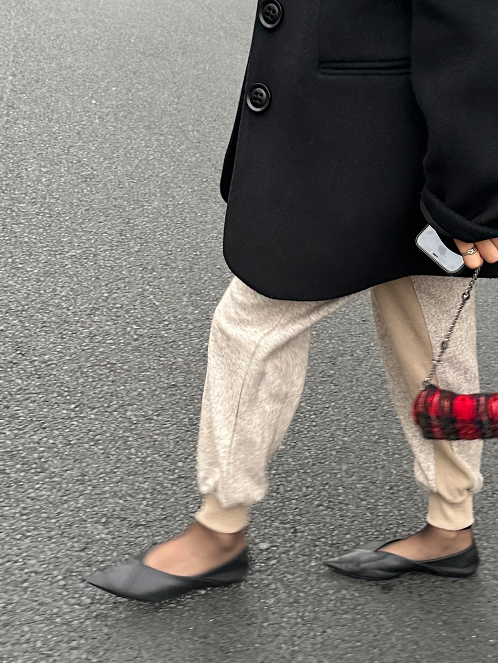 ウールストレッチスウェットパンツ 1222