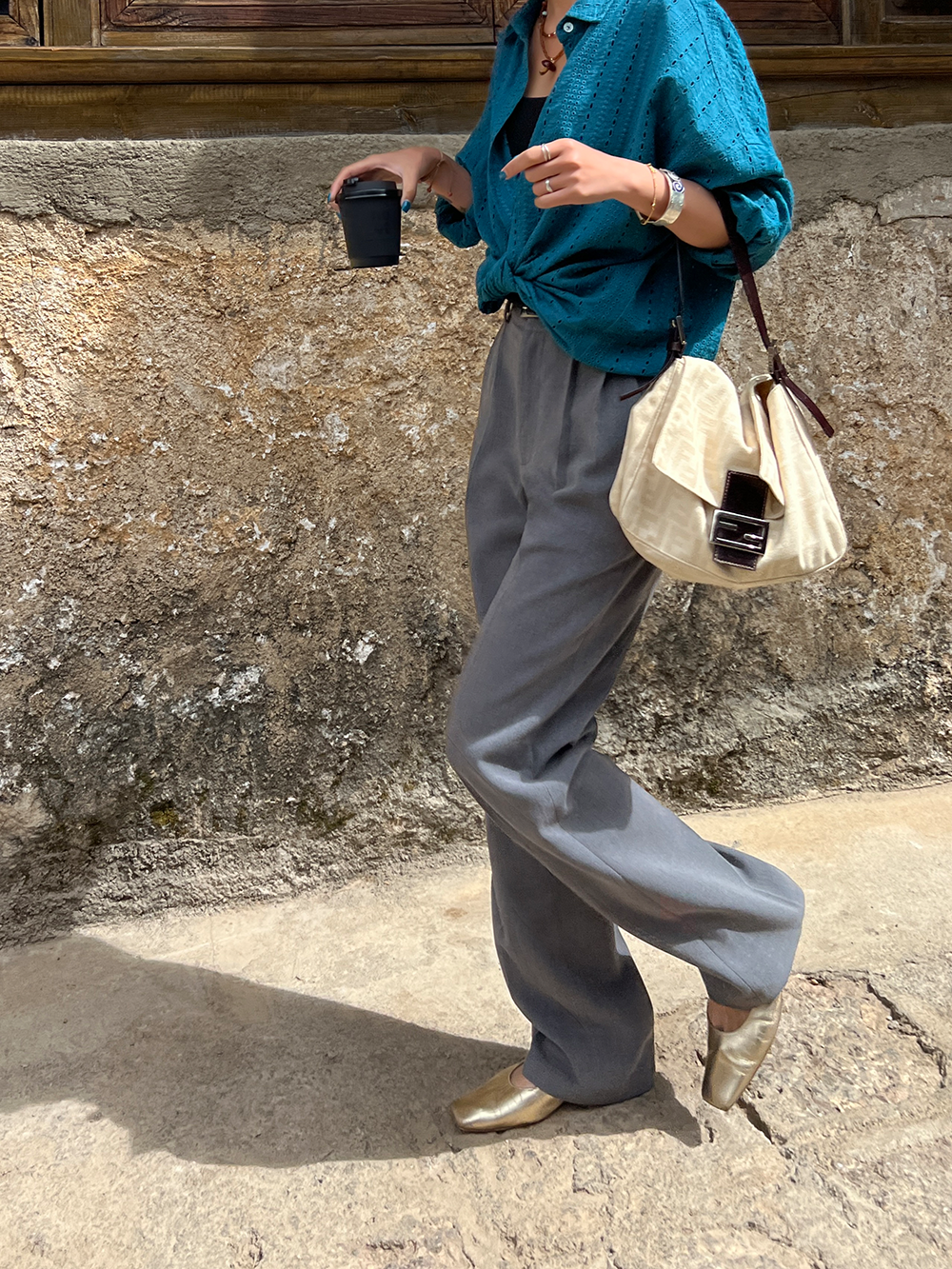 タックストレートパンツ 1506