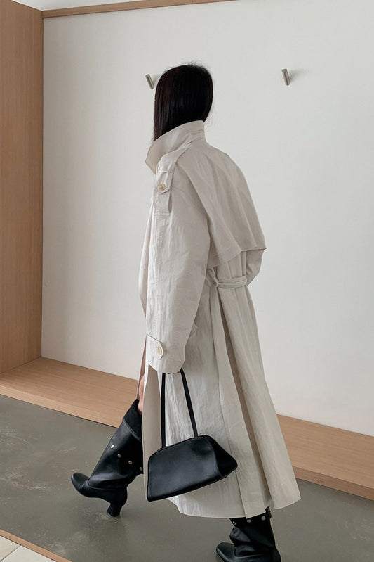 STAND COLLAR TRENCH COAT 2313