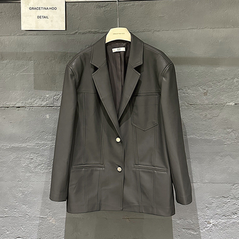 エコレザーオーバーサイズジャケット 1152