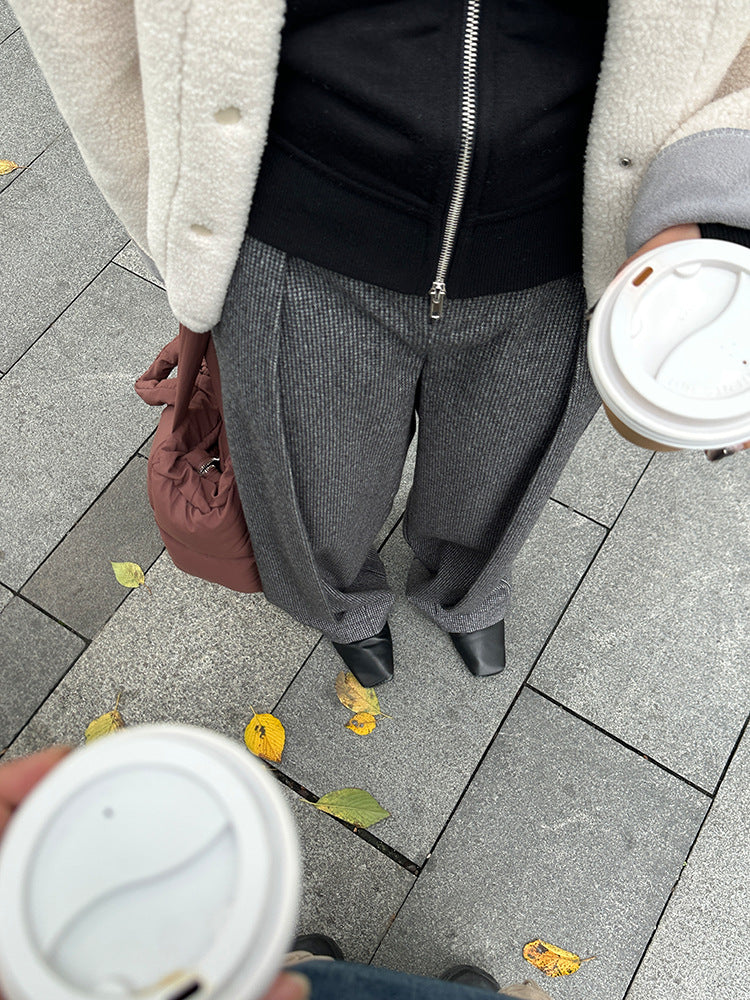 千鳥柄センタータックパンツ 1825
