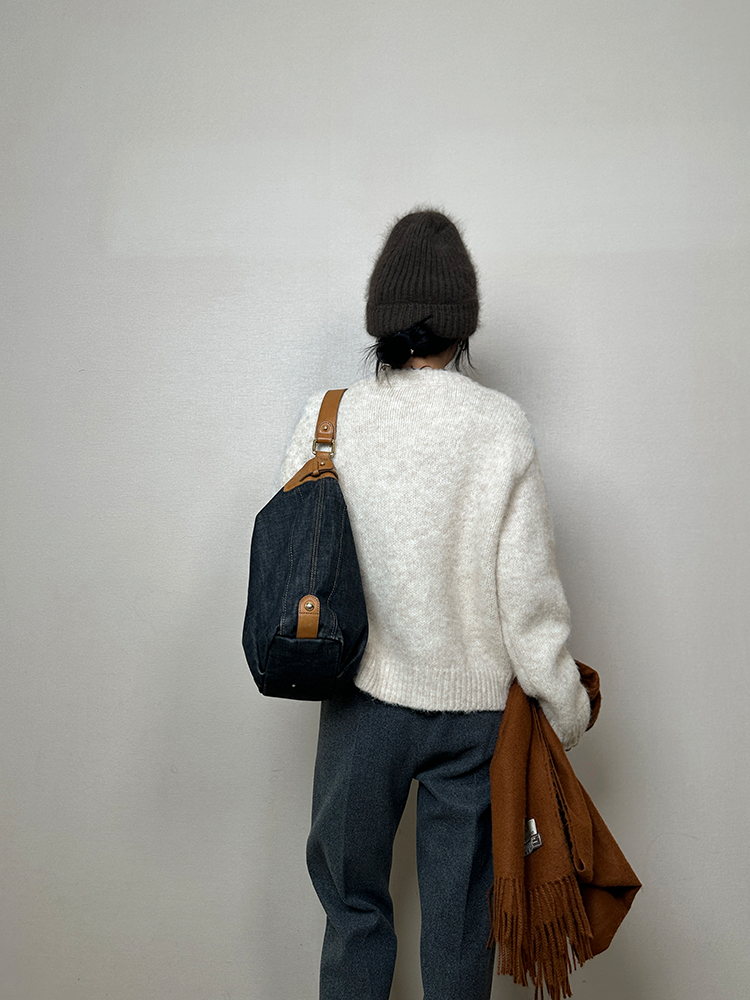 ヘンリーネックニットセーター 1833