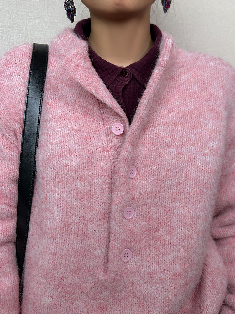 ヘンリーネックニットセーター 1833