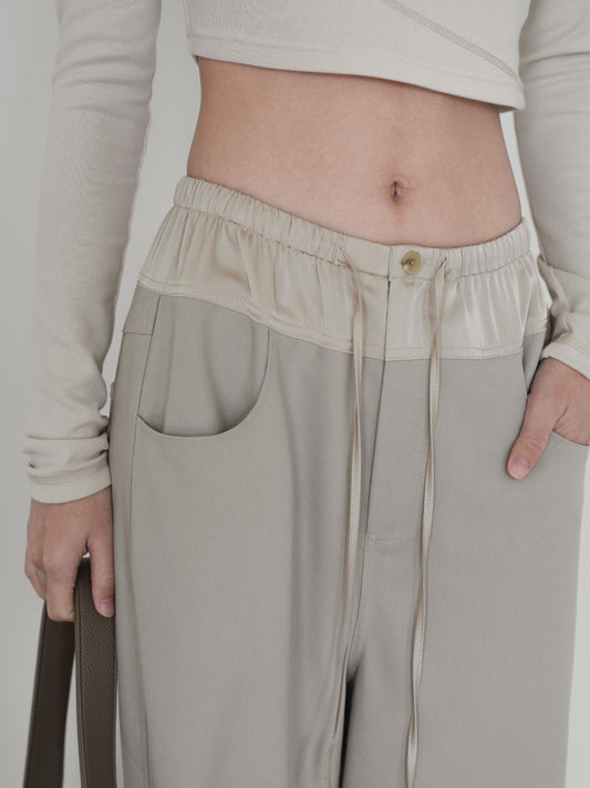 バイカラーダブルウエストイージーパンツ 1966