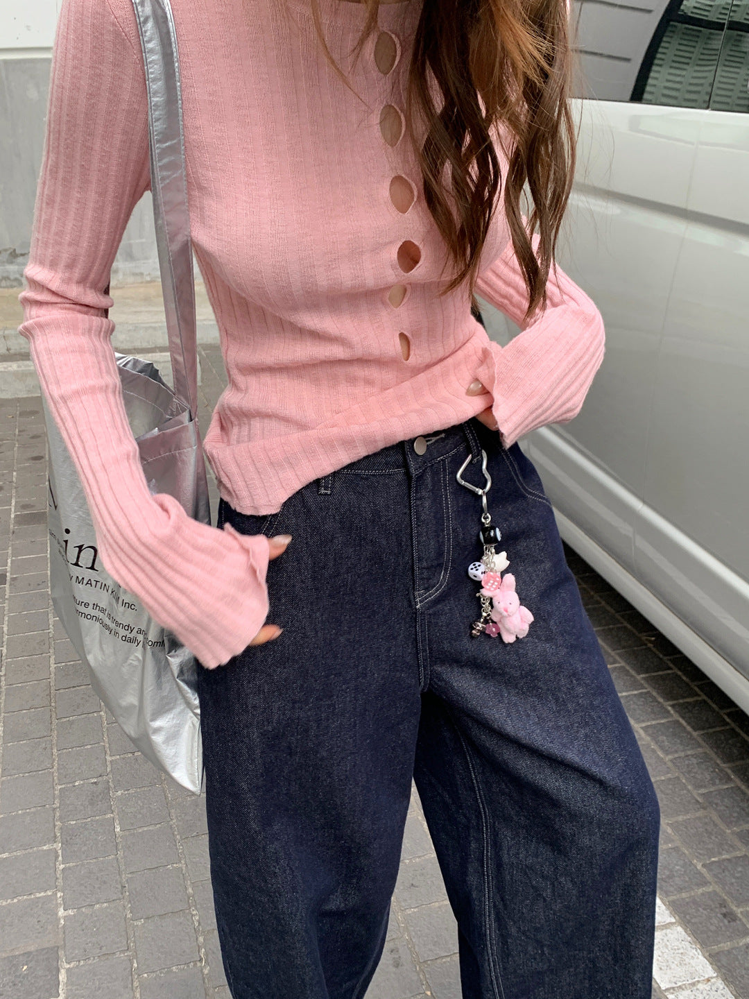 【再入荷】スキッパーリーブニット 1452