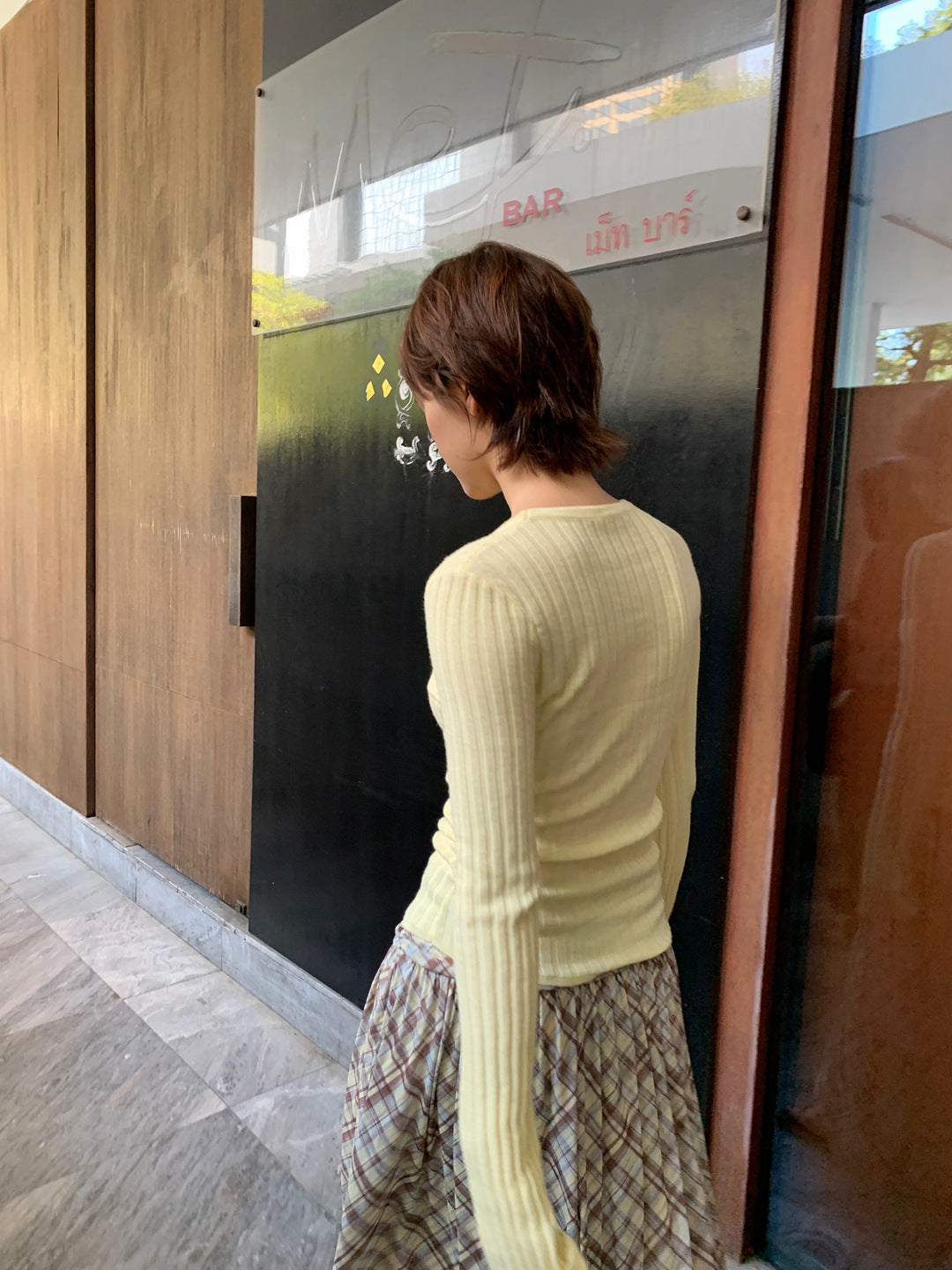 【再入荷】スキッパーリーブニット 1452