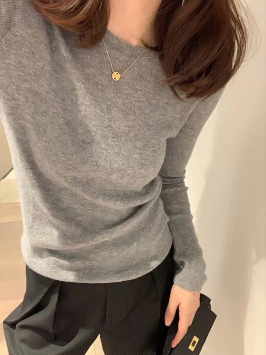 【再入荷】シースルーウールリブニット 1293