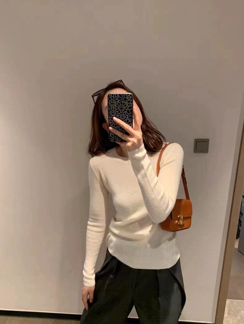 【再入荷】シースルーウールリブニット 1293