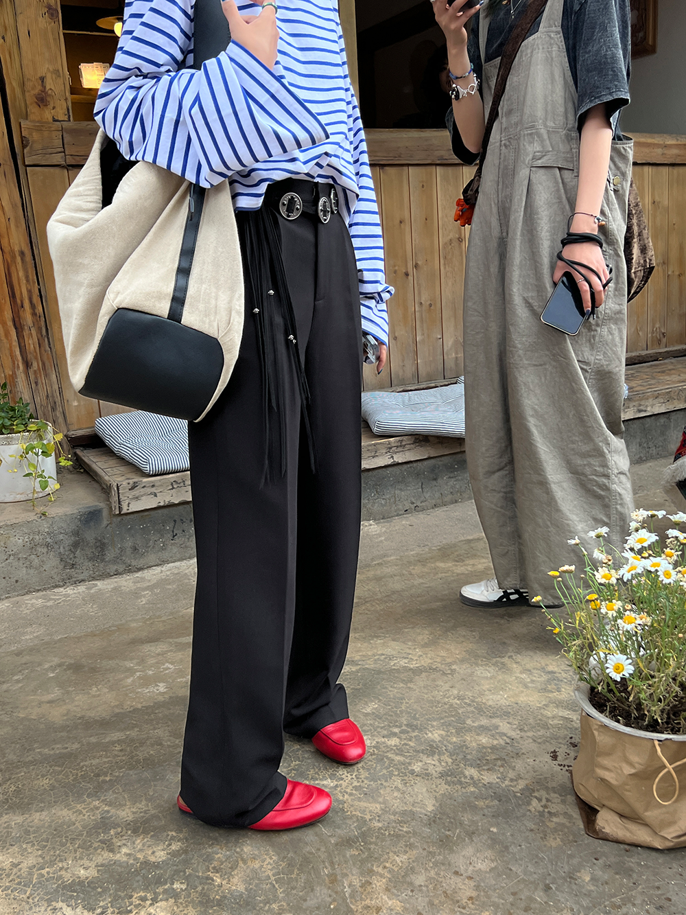 タックストレートパンツ 1506