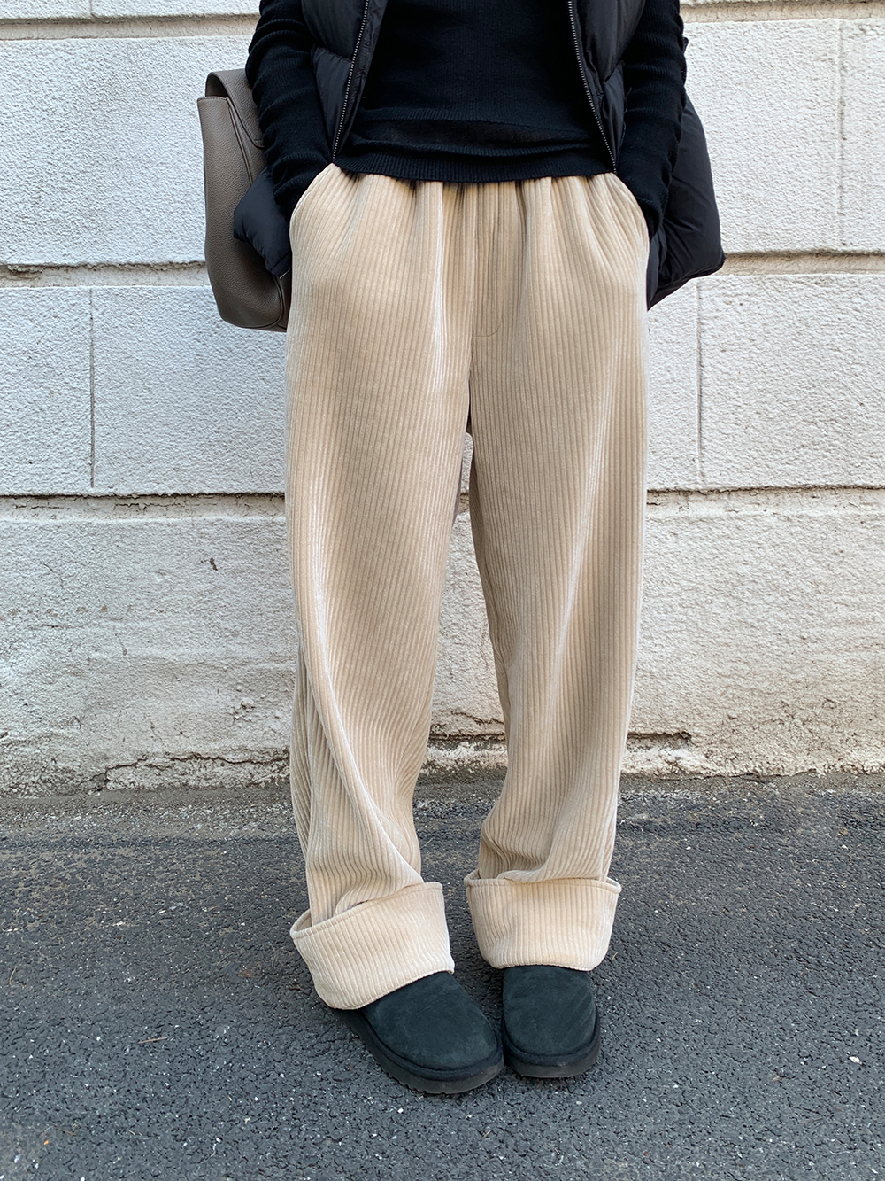 コーデュロイロールアップワイドパンツ 1237