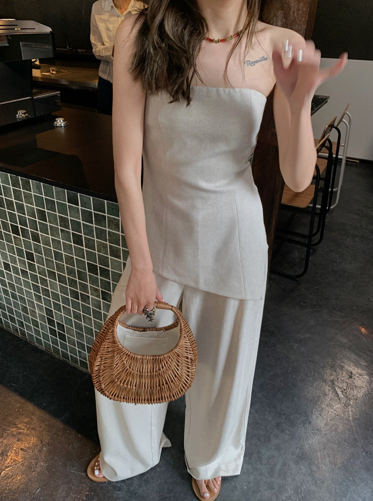 【再入荷】リネンワイドスラックスパンツ 1471