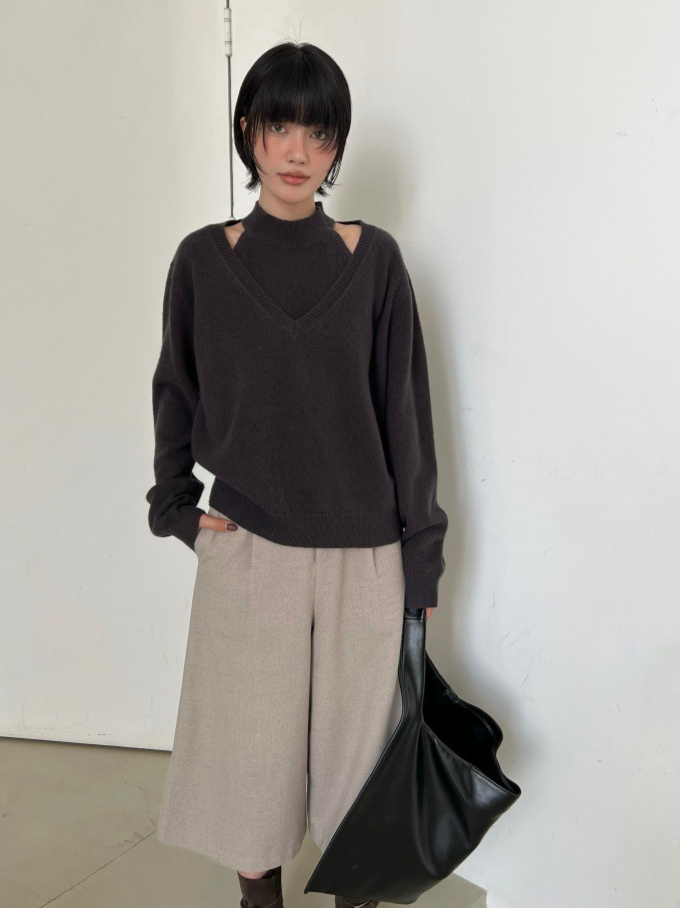 フェイクレイヤーニットトップ 2187