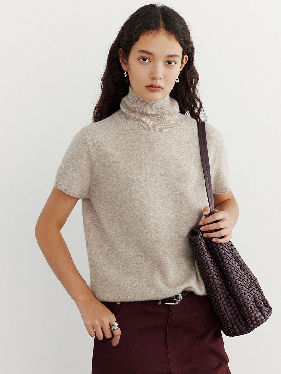 HALF-SLEEVE TURTLENECK KNIT 2126