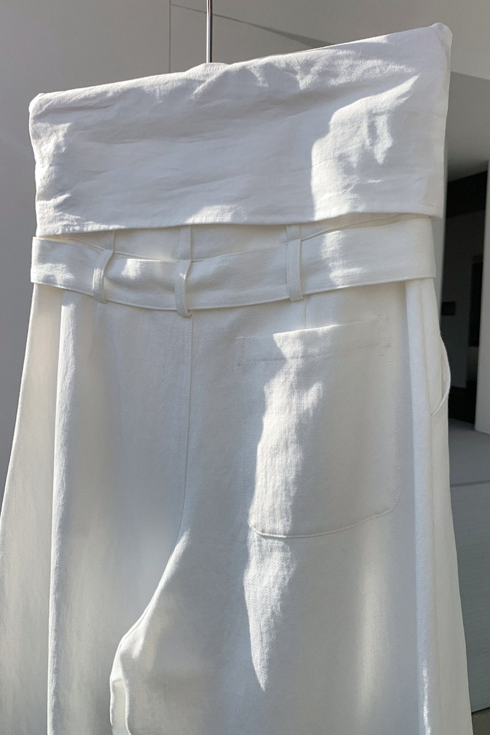 DOUBLE BELT WIDE PANTS 2304