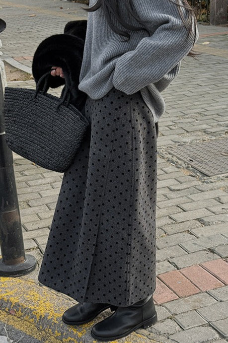 ドットフロッキータイトスカート 2242