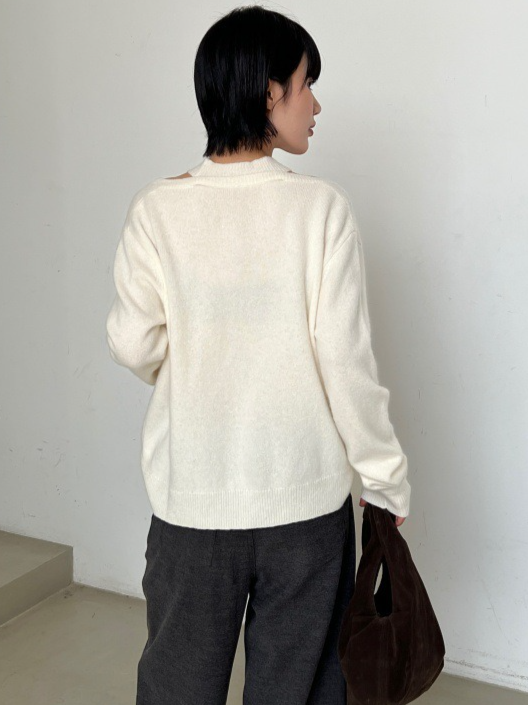フェイクレイヤーニットトップ 2187