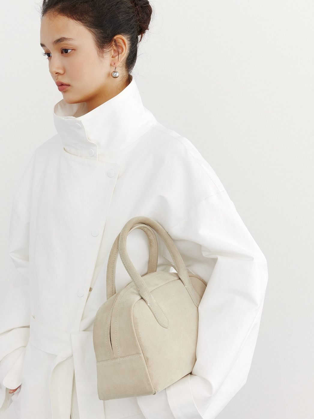 OVERSIZED STAND COLLAR COAT 2128