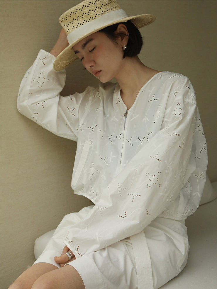 刺繍レースコットンブルゾン 1947