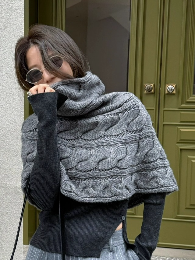 ケーブル編みニットケープ 2185 – gypsophila