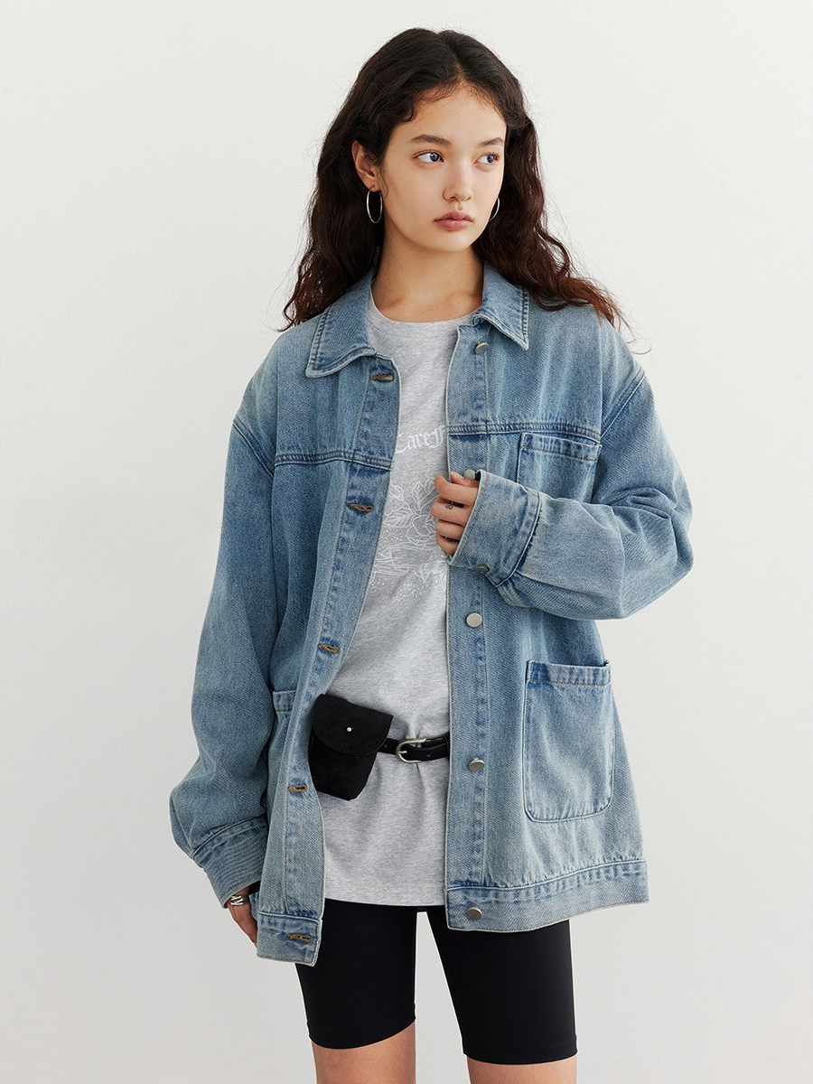 VINTAGE LOOK DENIM JACKET 2123