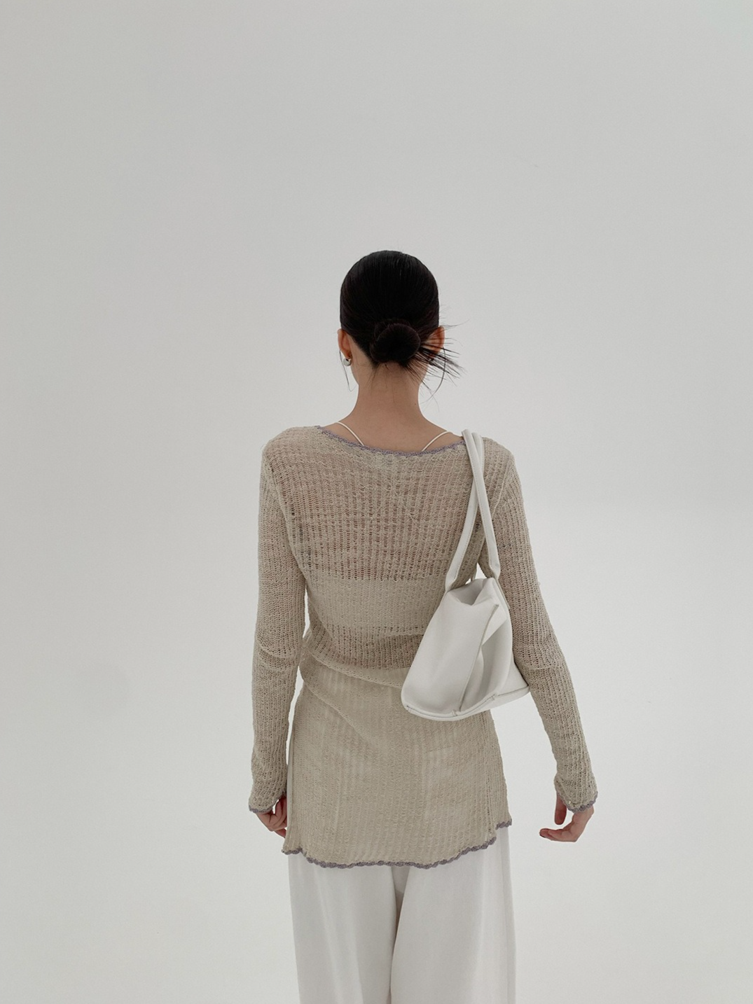 SHEER KNIT LONG TOP 2120