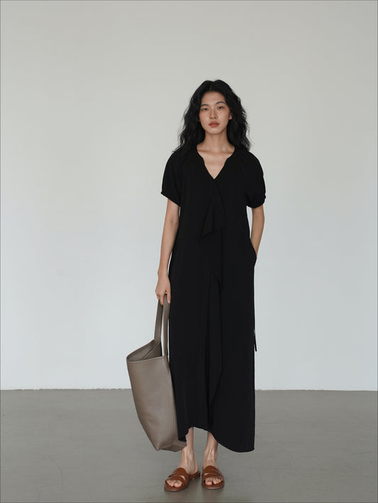 Vネックリラックスワンピース 2069