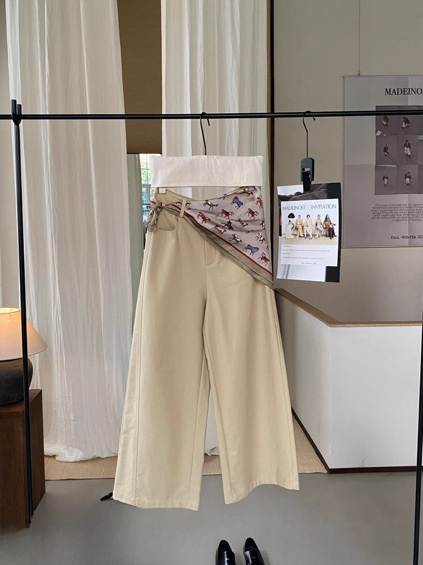 スカーフセットツイルワイドパンツ 2108