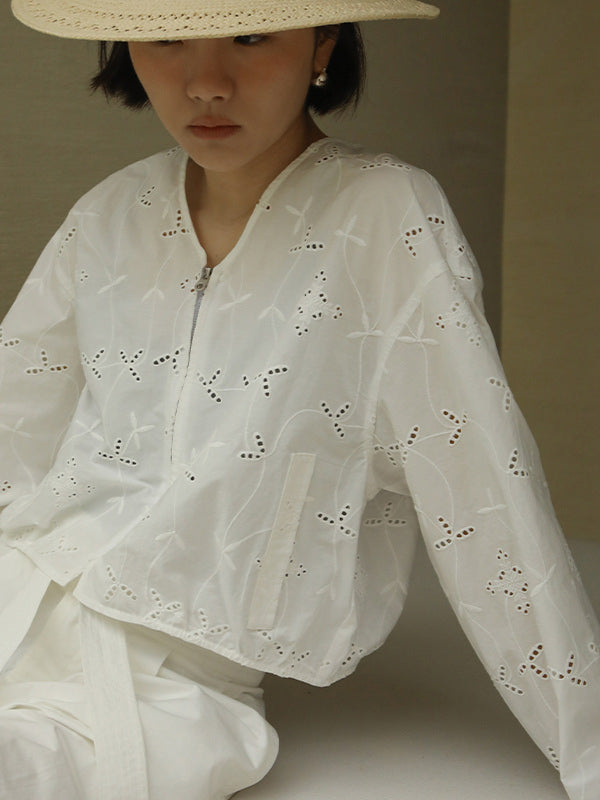 刺繍レースコットンブルゾン 1947