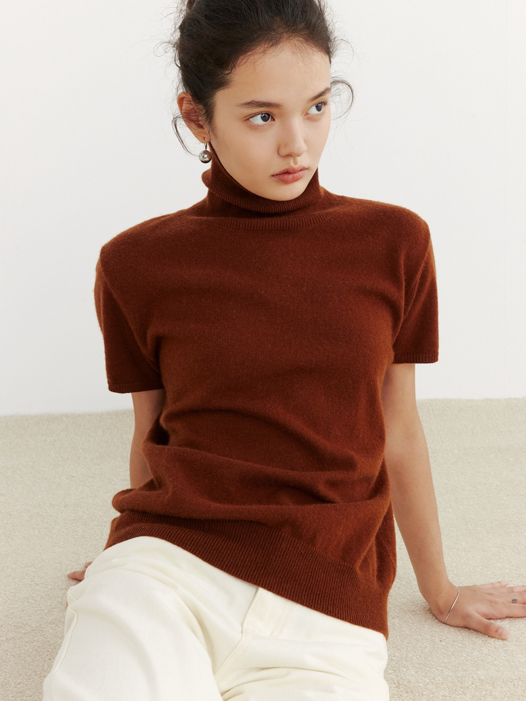 HALF-SLEEVE TURTLENECK KNIT 2126