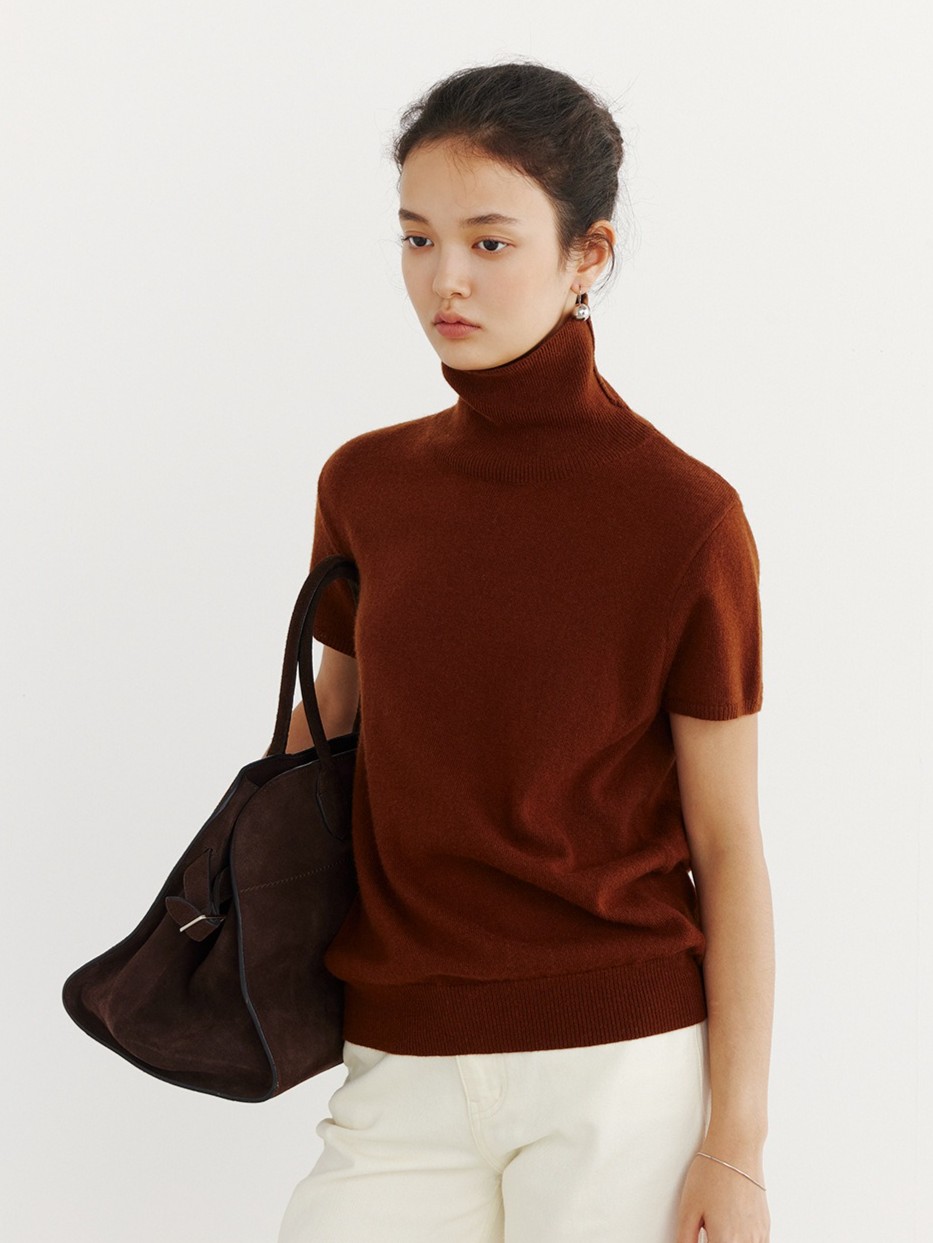 HALF-SLEEVE TURTLENECK KNIT 2126