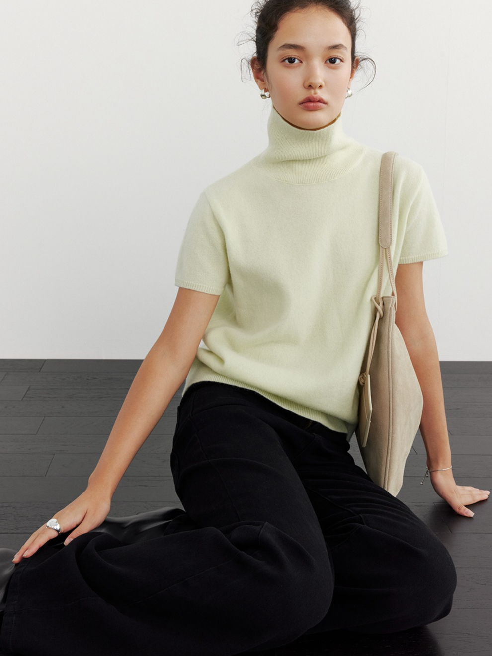 HALF-SLEEVE TURTLENECK KNIT 2126