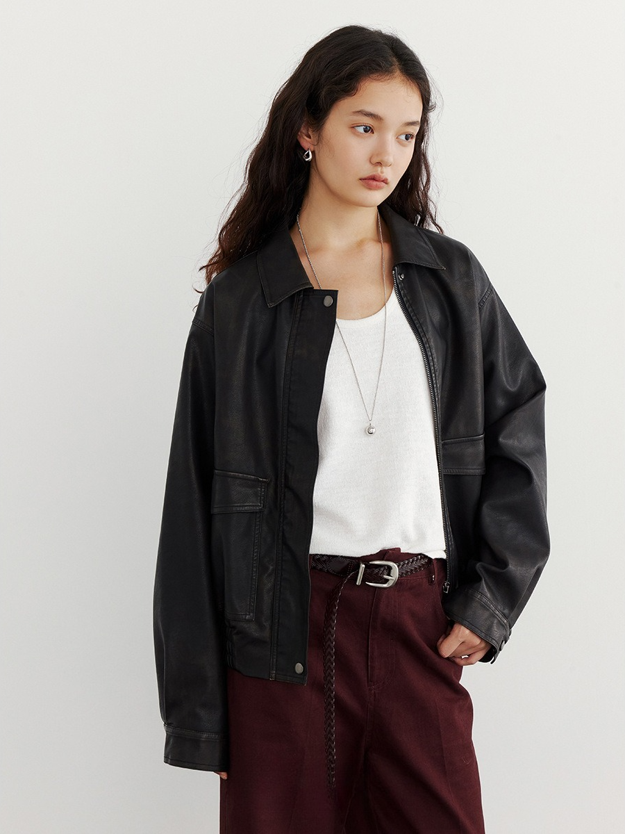 FAUX LEATHER JACKT 2127