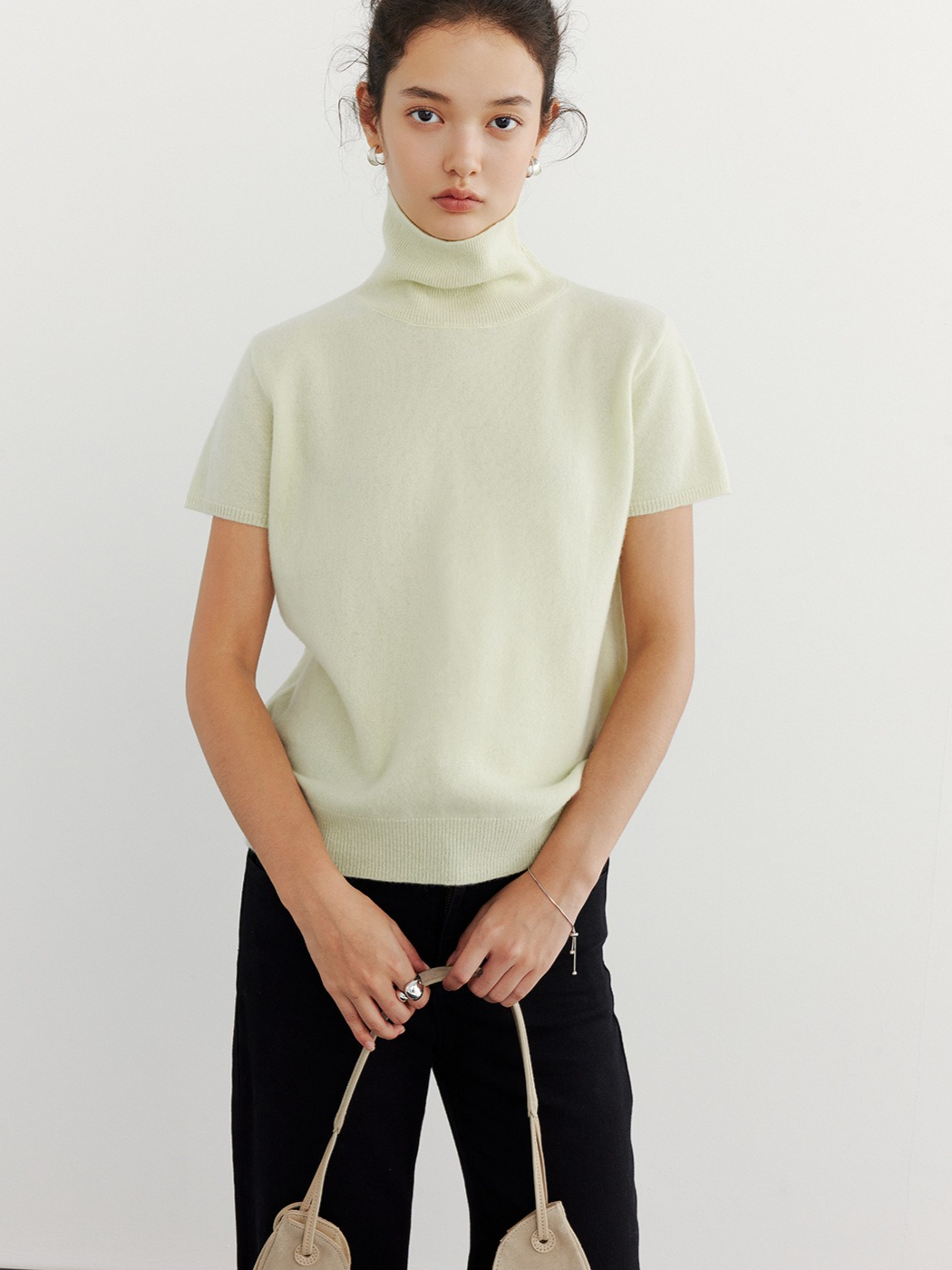 HALF-SLEEVE TURTLENECK KNIT 2126