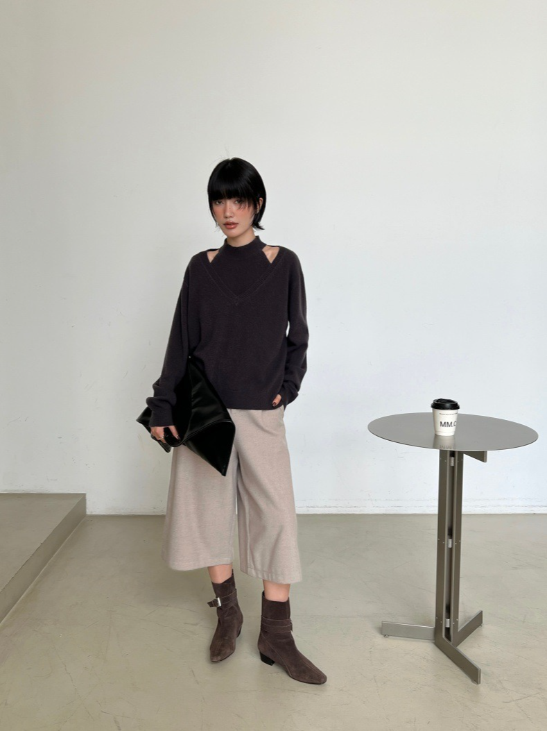 フェイクレイヤーニットトップ 2187