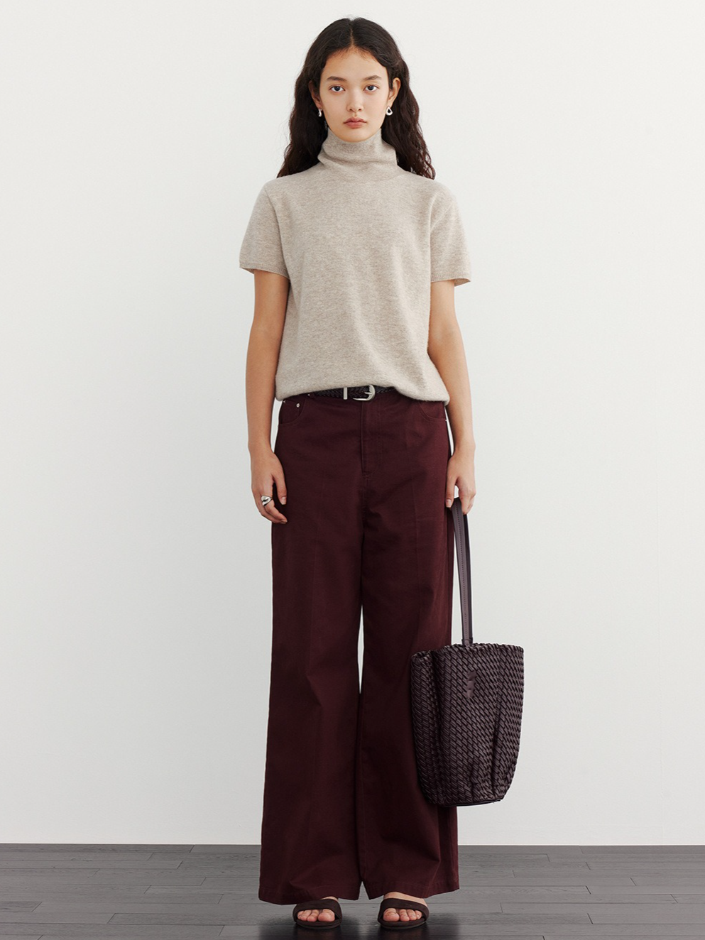 HALF-SLEEVE TURTLENECK KNIT 2126
