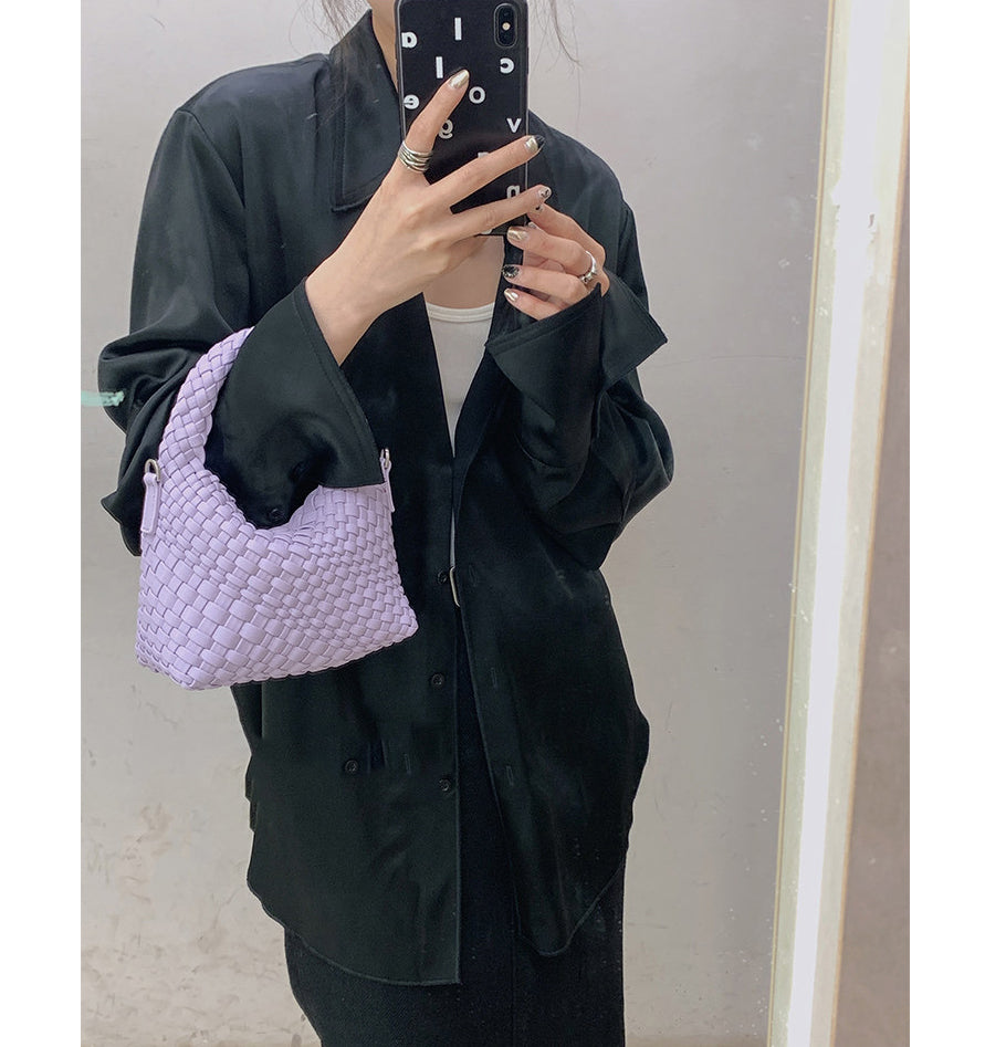 編み込みミニショルダーバッグ 0885