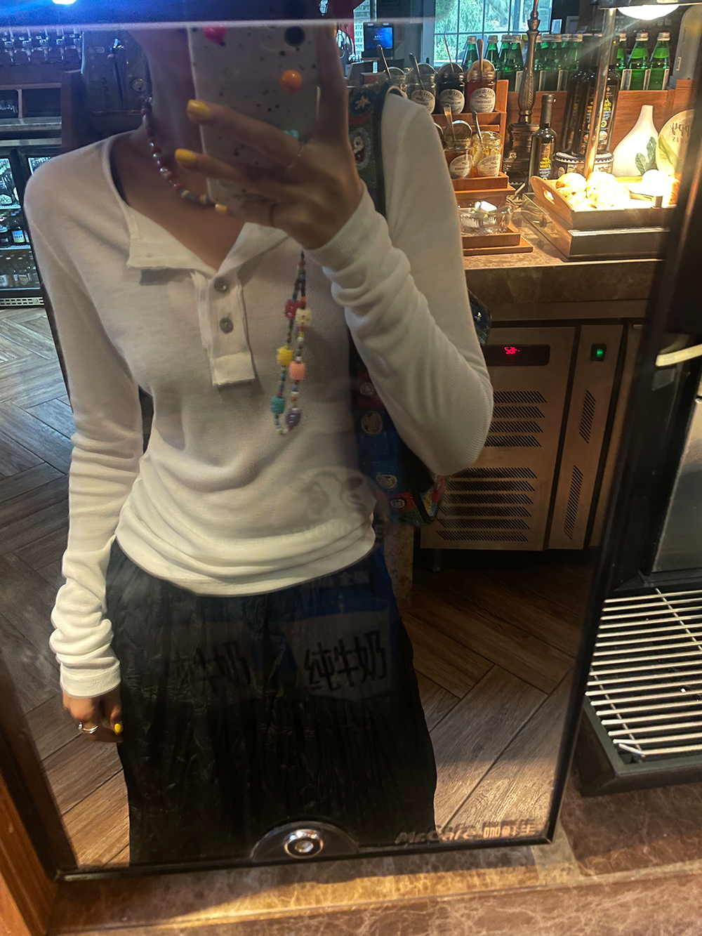 ヘンリーネックロングカットソー 1388