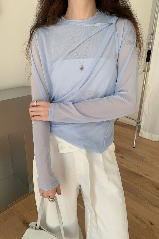 LAYER LOOK SHEER TOP 2309