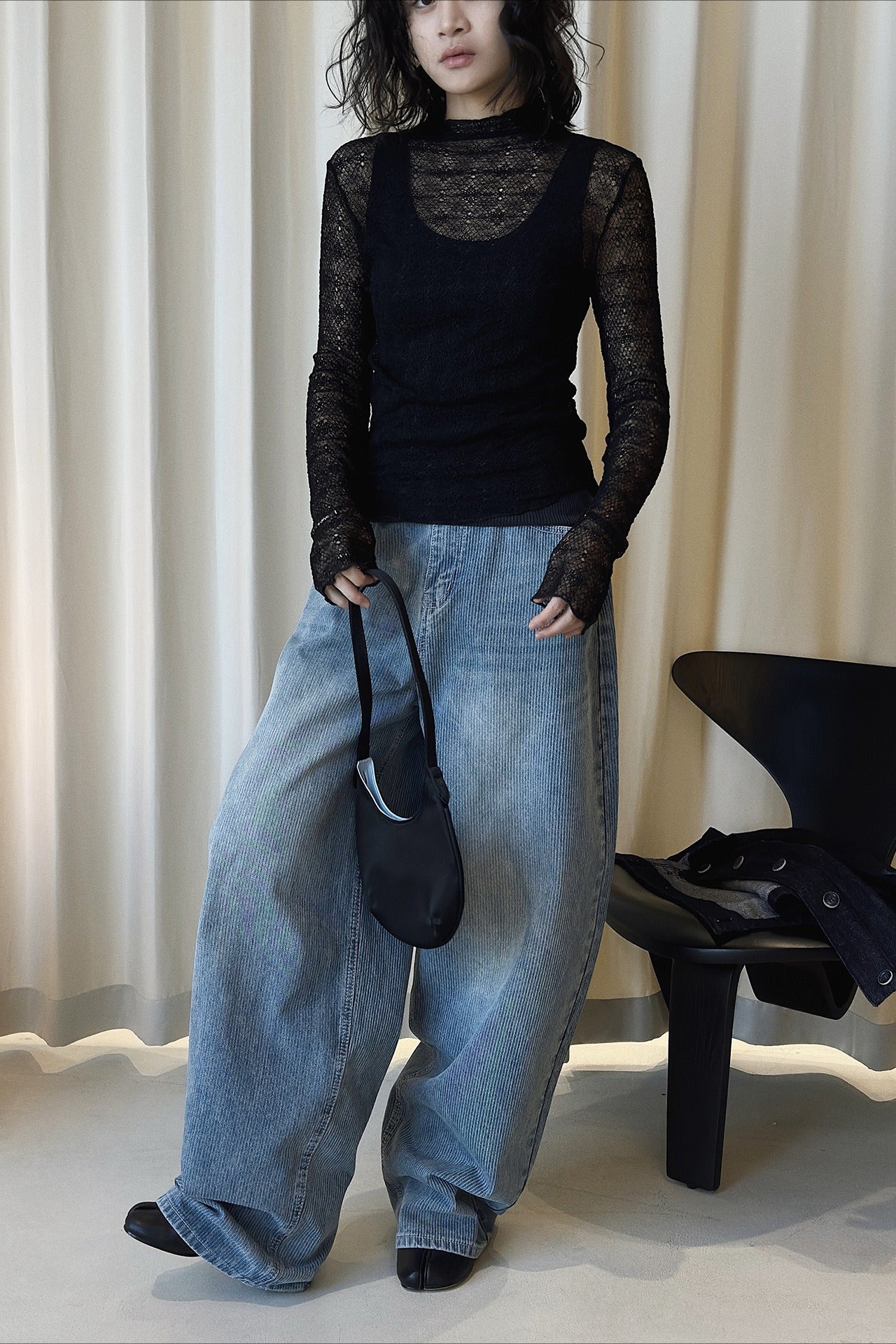 シアーレースプチハイネックトップス 2271