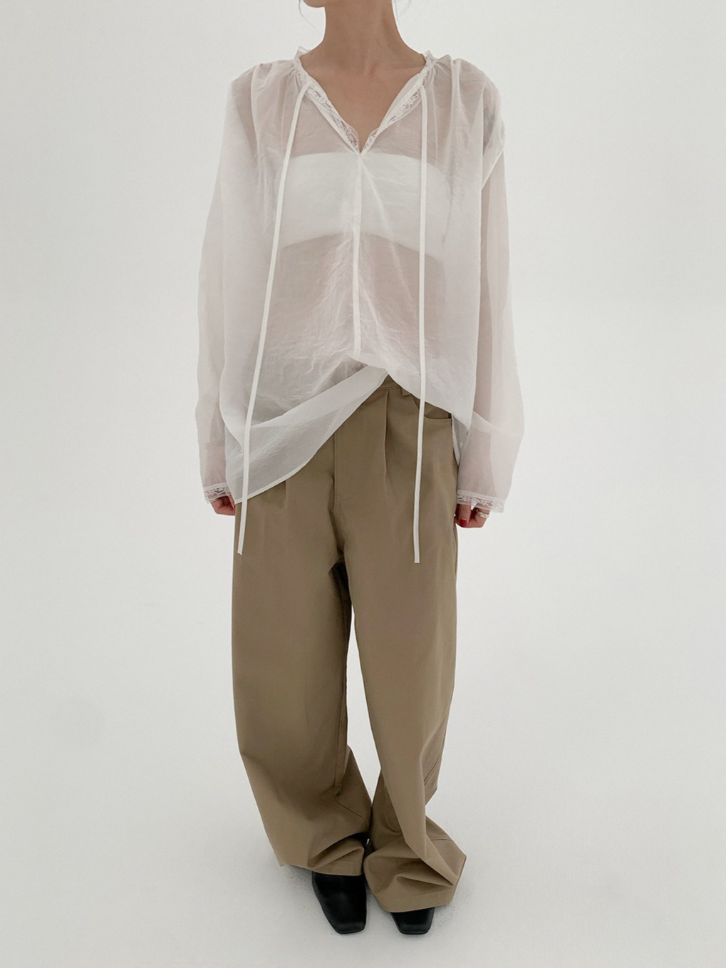 SHEER TIE-NECK BLOUSE 2131