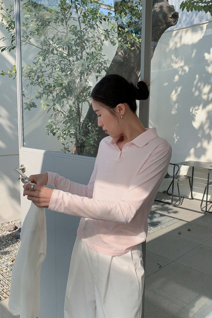 POLO COLLAR COTTON TEE 2299