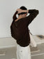 LOOSE ASYM V-CARDIGAN 2464