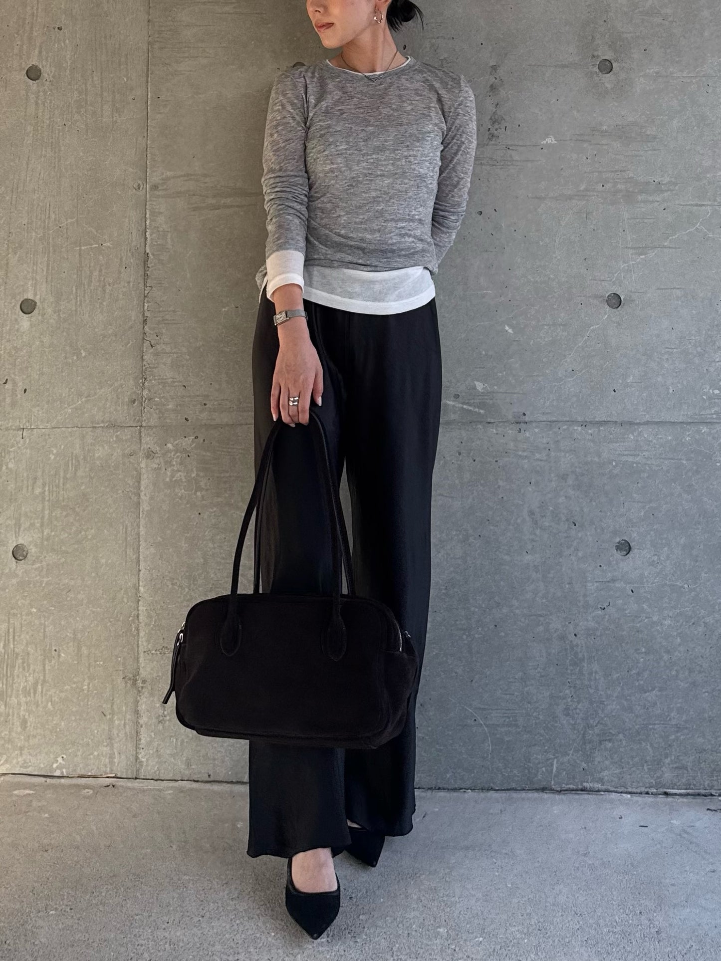SUEDE WIDE BOSTON BAG 2495