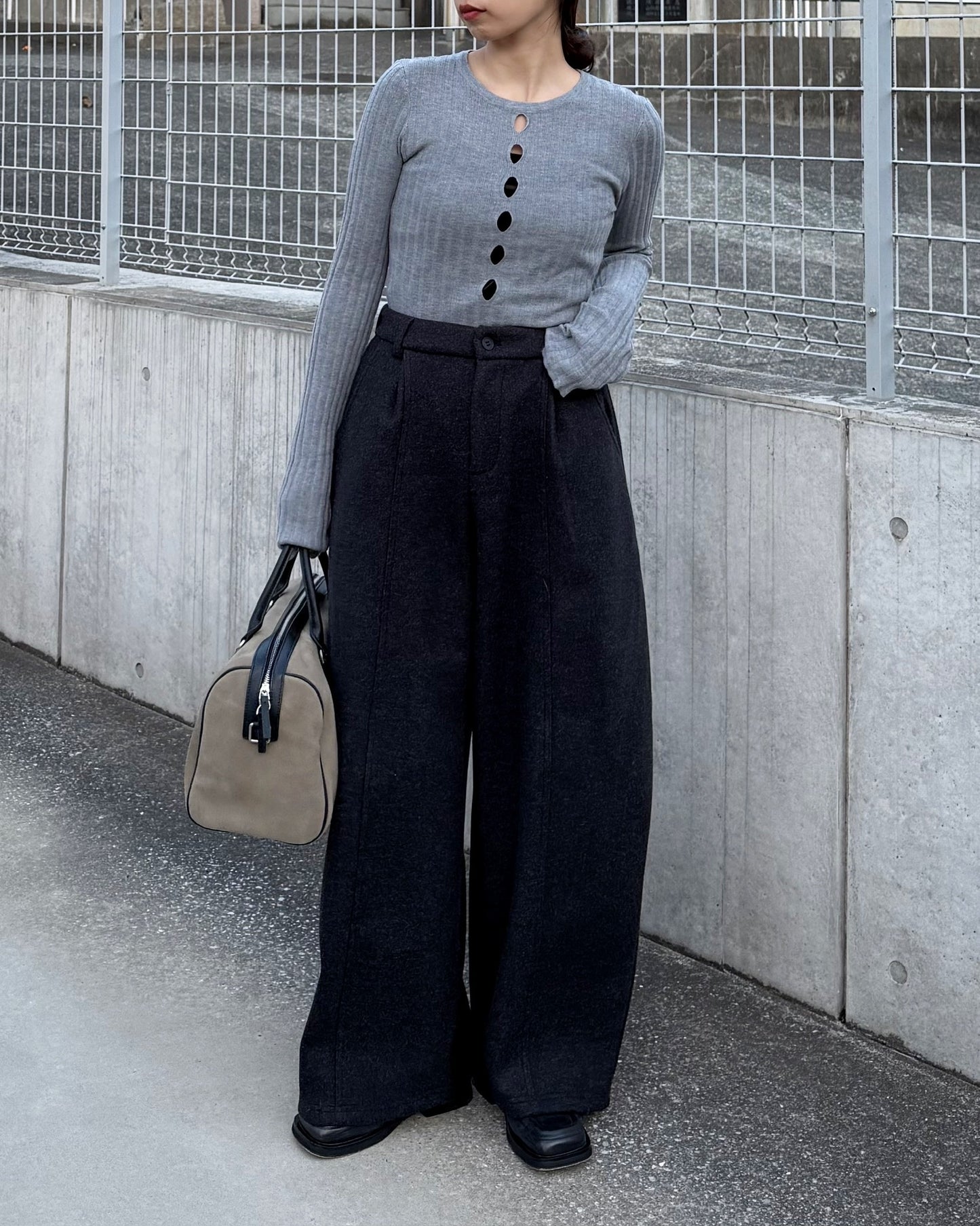 STRAIGHT WIDE PANTS 2222