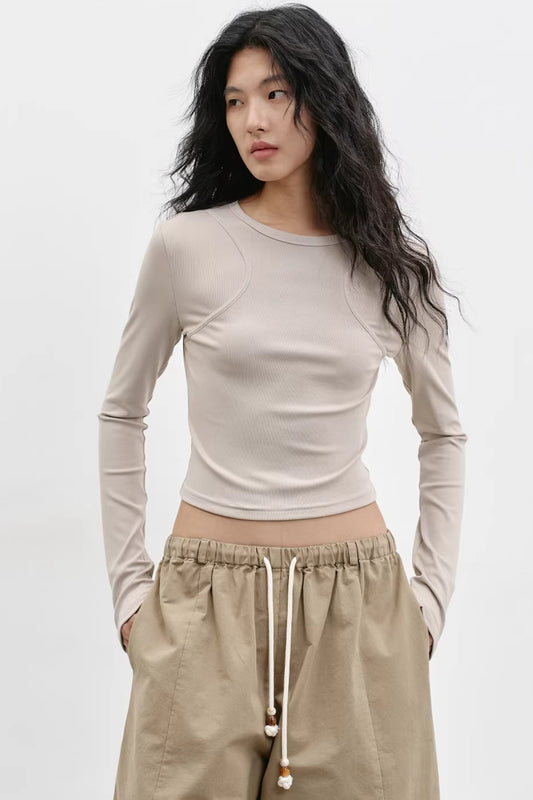 クルーネックニュアンストップス 2295