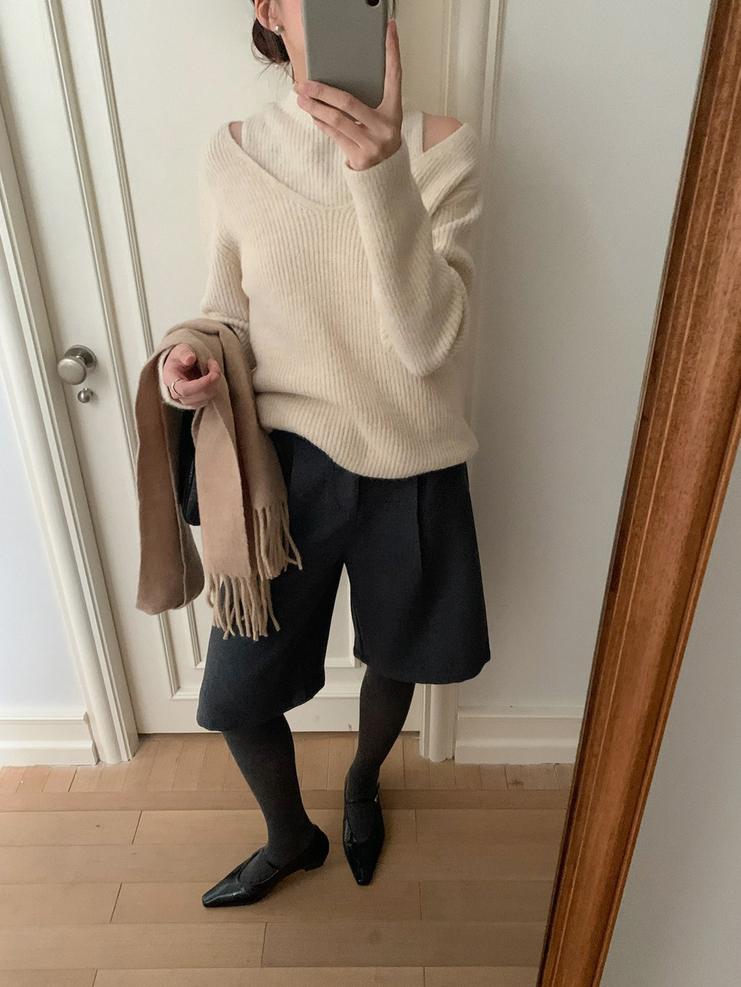 レイヤードプチハイネックニット 2210