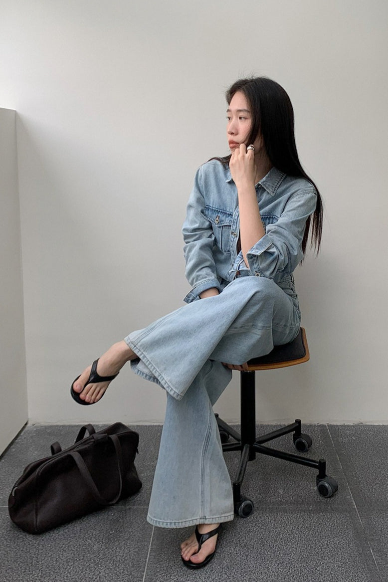 DOUBLE POCKET DENIM SHIRT 2305