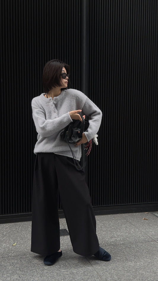 OVERSIZED HENLEY KNIT 2230