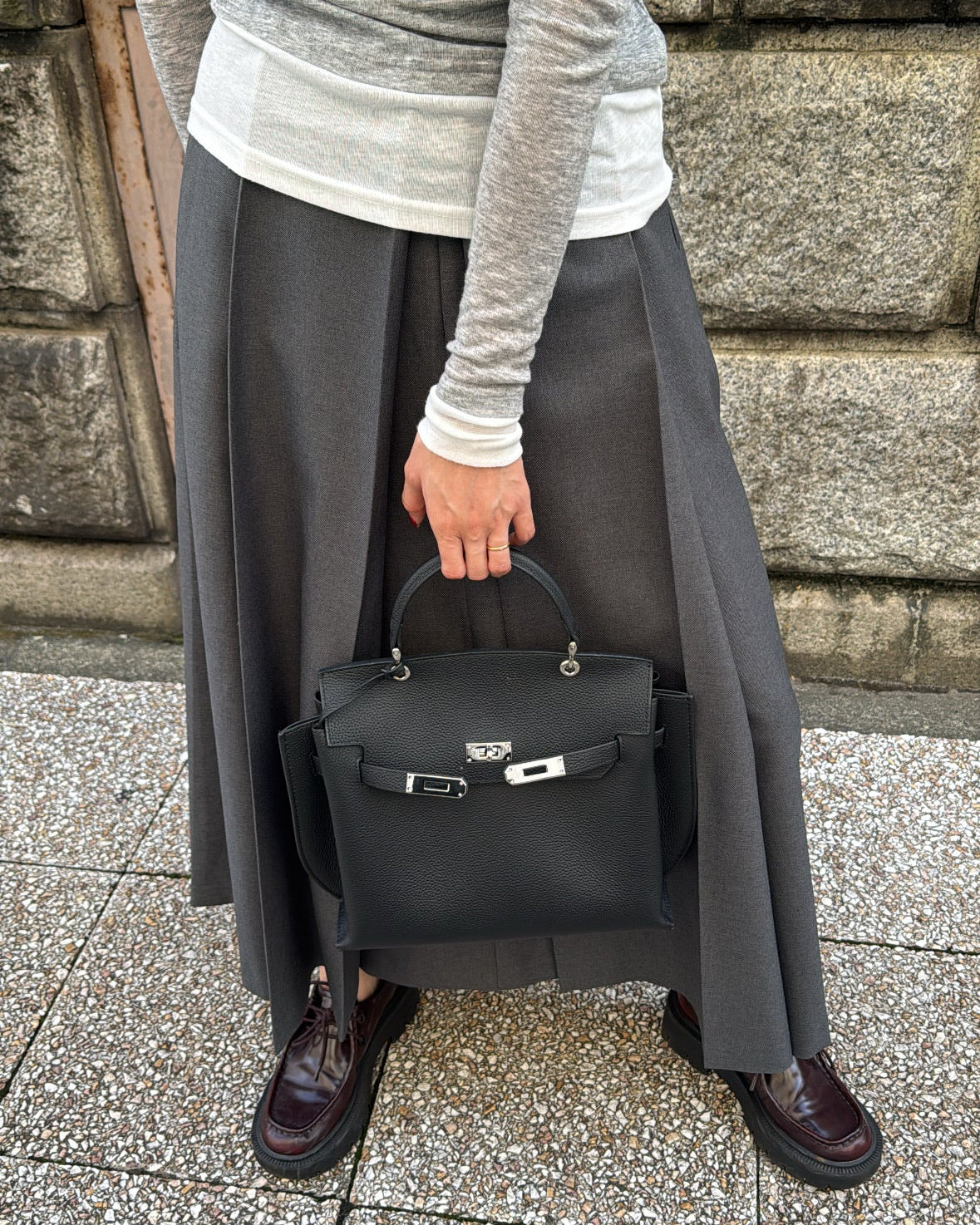 【予約商品】2WAYスクエアレザーバッグ 1911※12月中旬順次発送